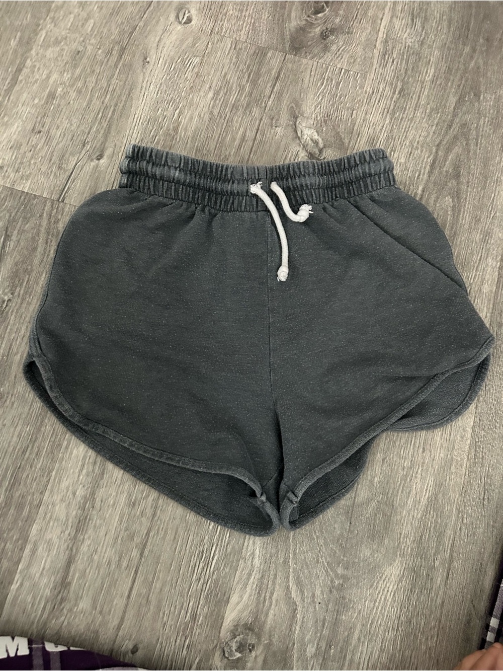 Women's Black Drawstring Lounge Shorts